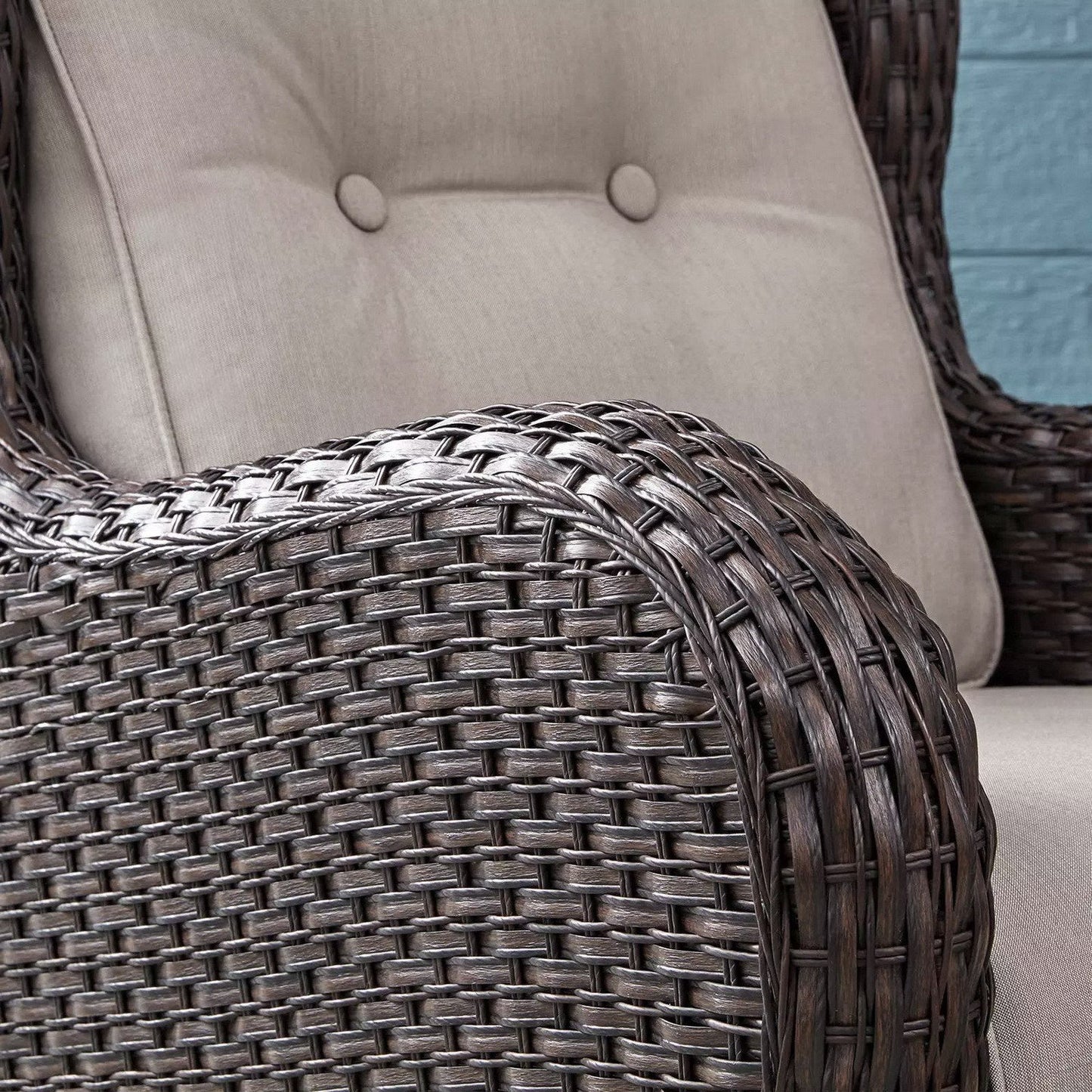 Outdoor Patio Furniture Seating Set Tile Coffee Table 2 Chairs Ottomans Sofa