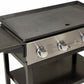 4 Burner Outdoor LP Gas Grill Griddle Top Portable Rolling 720 sq inch
