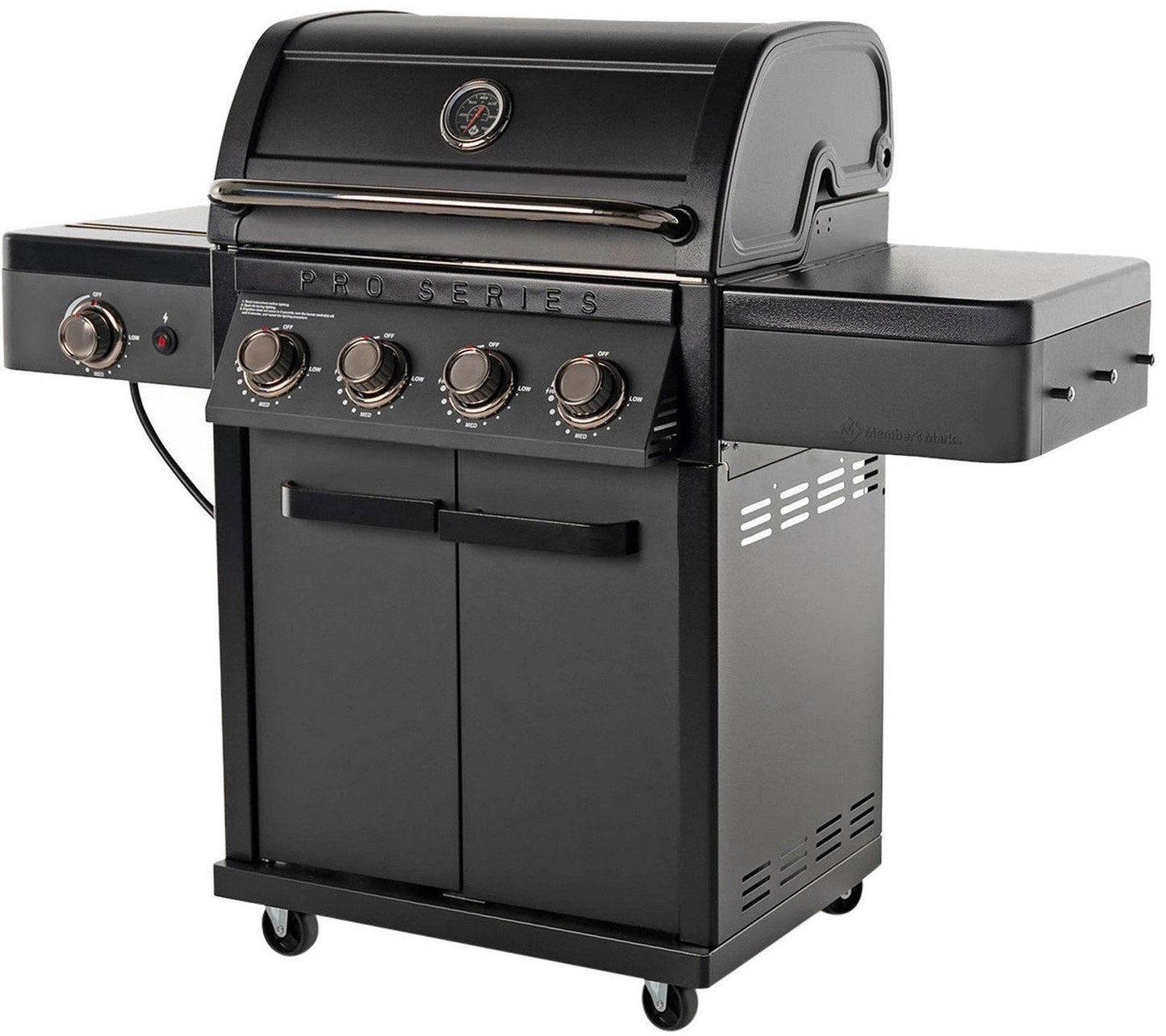 Large 4 Burner Gas Grill 51200 BTU 500 sq in LP Propane w/ Side Burner & Cover