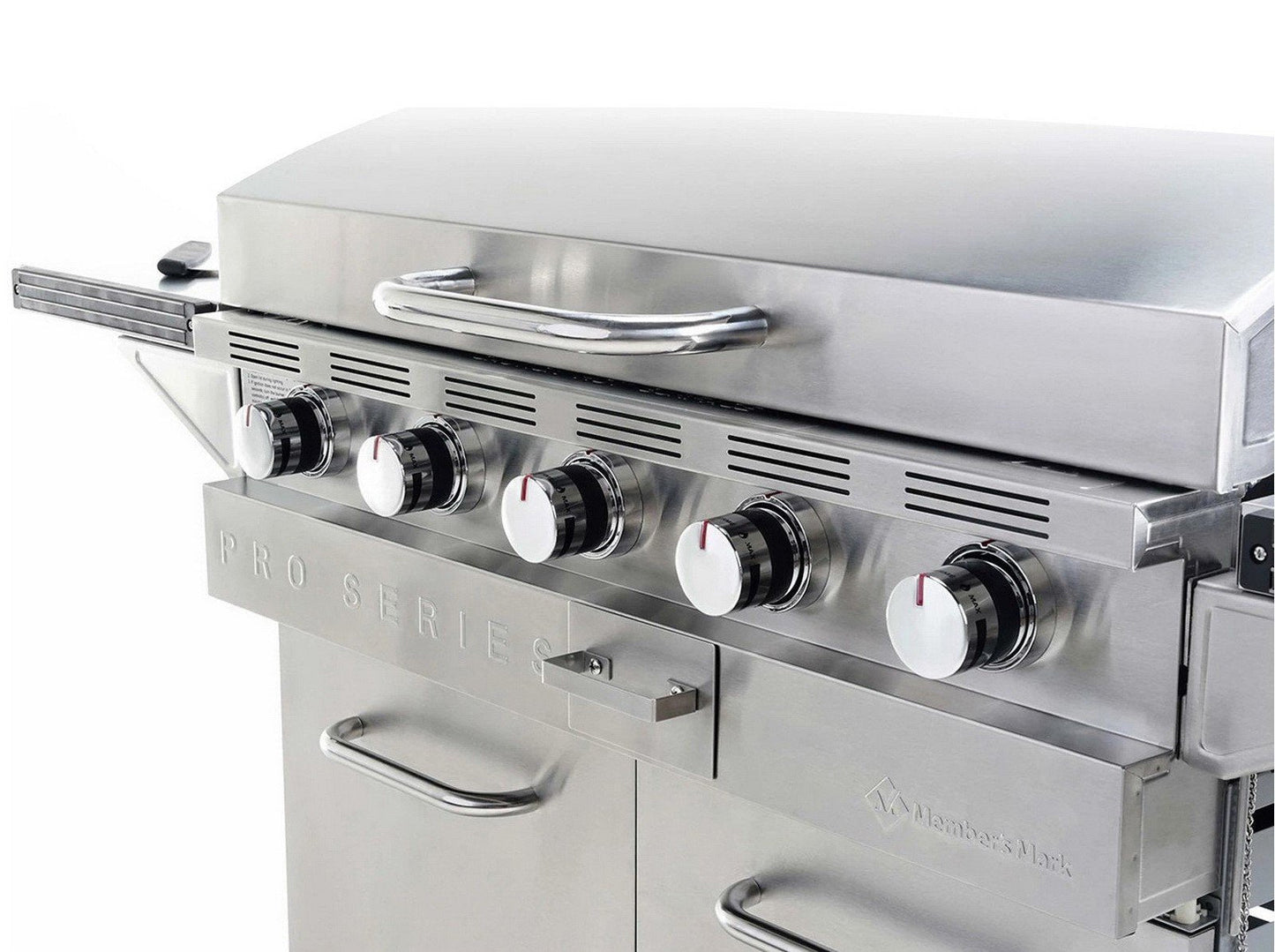 5 Burner Stainless Steel LP Gas Griddle 720 Sq Inches Hot Roll Steel Griddle