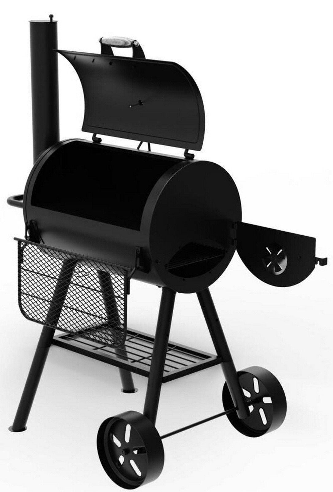 Dyna-Glo Charcoal Barrel Grill BBQ 37" Large 443 sq in Porcelain Enamel Grates