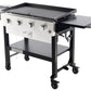 4 Burner Outdoor LP Gas Grill Griddle Top Portable Rolling 720 sq inch Propane