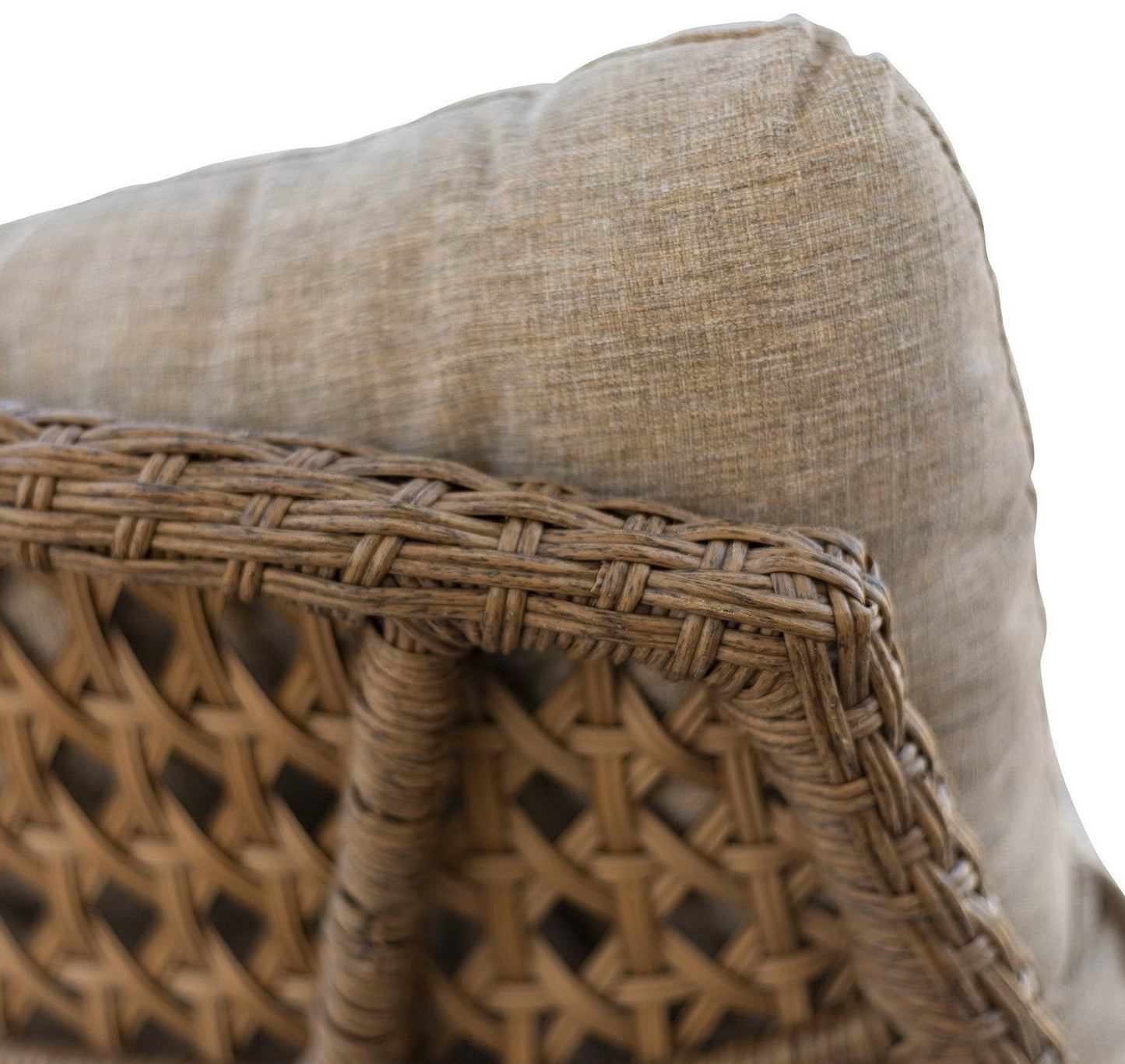 Patio Chairs Set of 2 Wicker Outdoor Rattan with Cushions Aluminum Frame