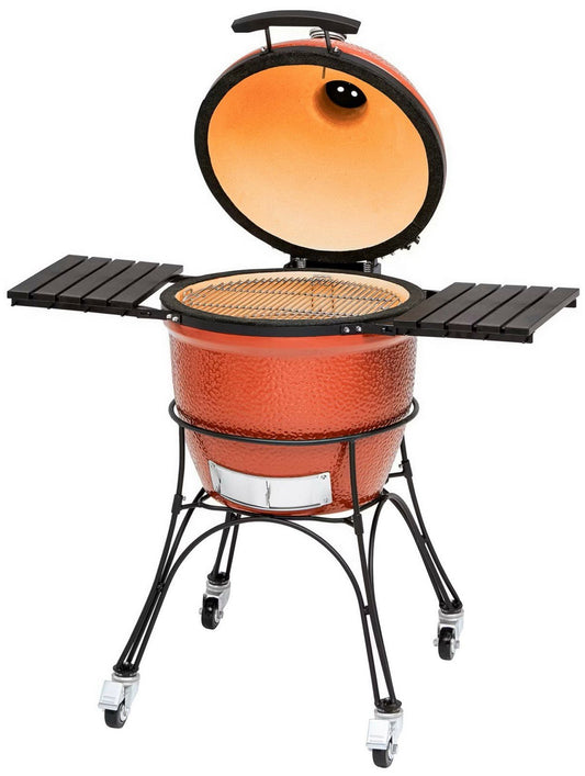 Kamado Joe Classic I Charcoal Grill with Cart & Locking Wheels