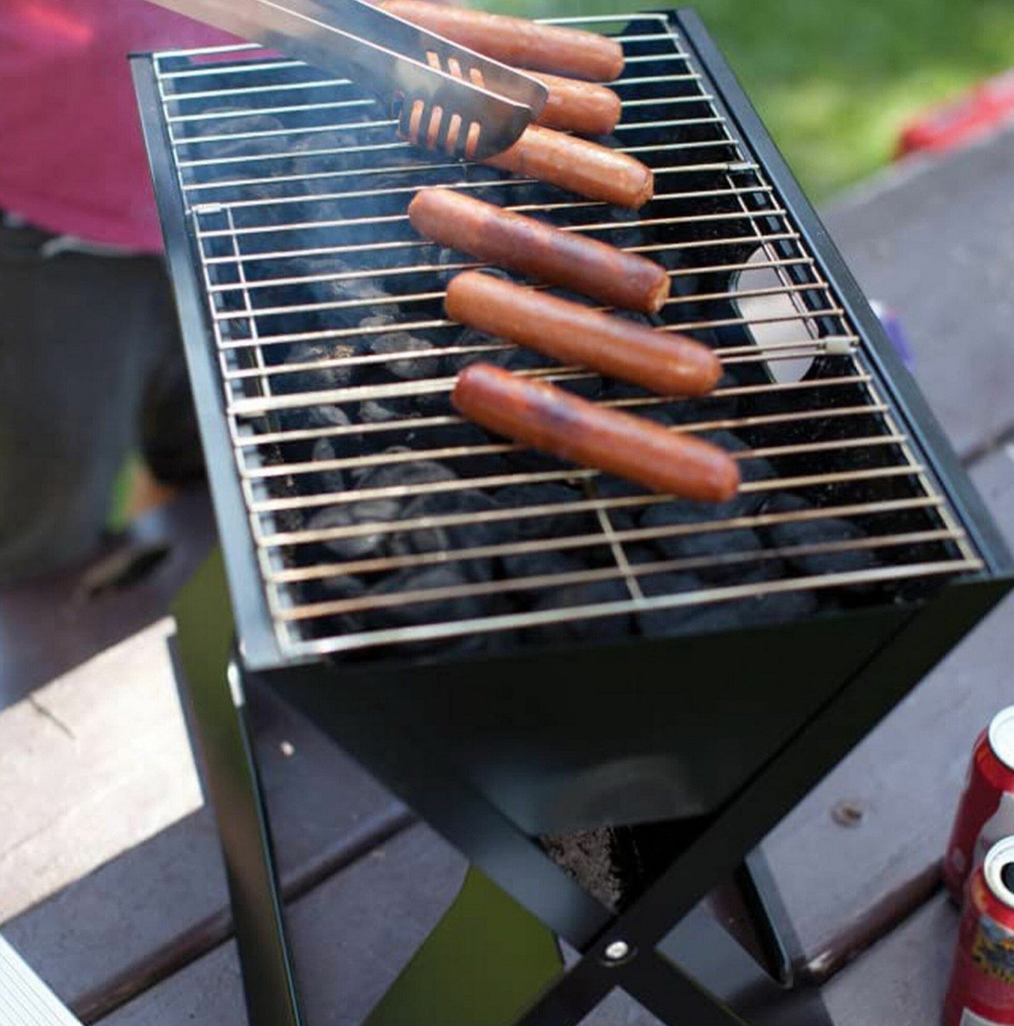 X-Grill Folding Portable Charcoal BBQ Grill Slim with Carry Tote Bag X Grill
