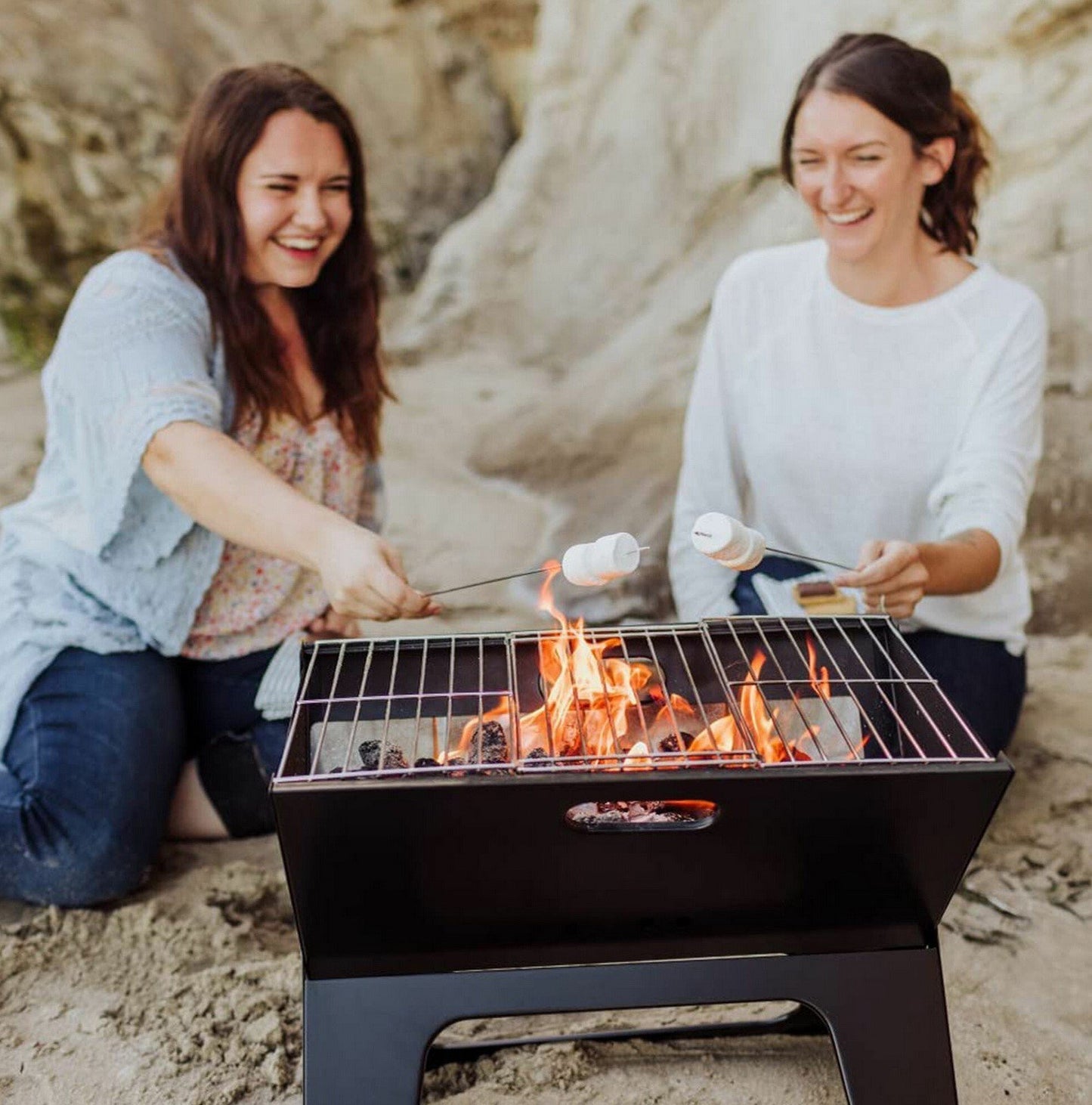 X-Grill Folding Portable Charcoal BBQ Grill Slim with Carry Tote Bag X Grill