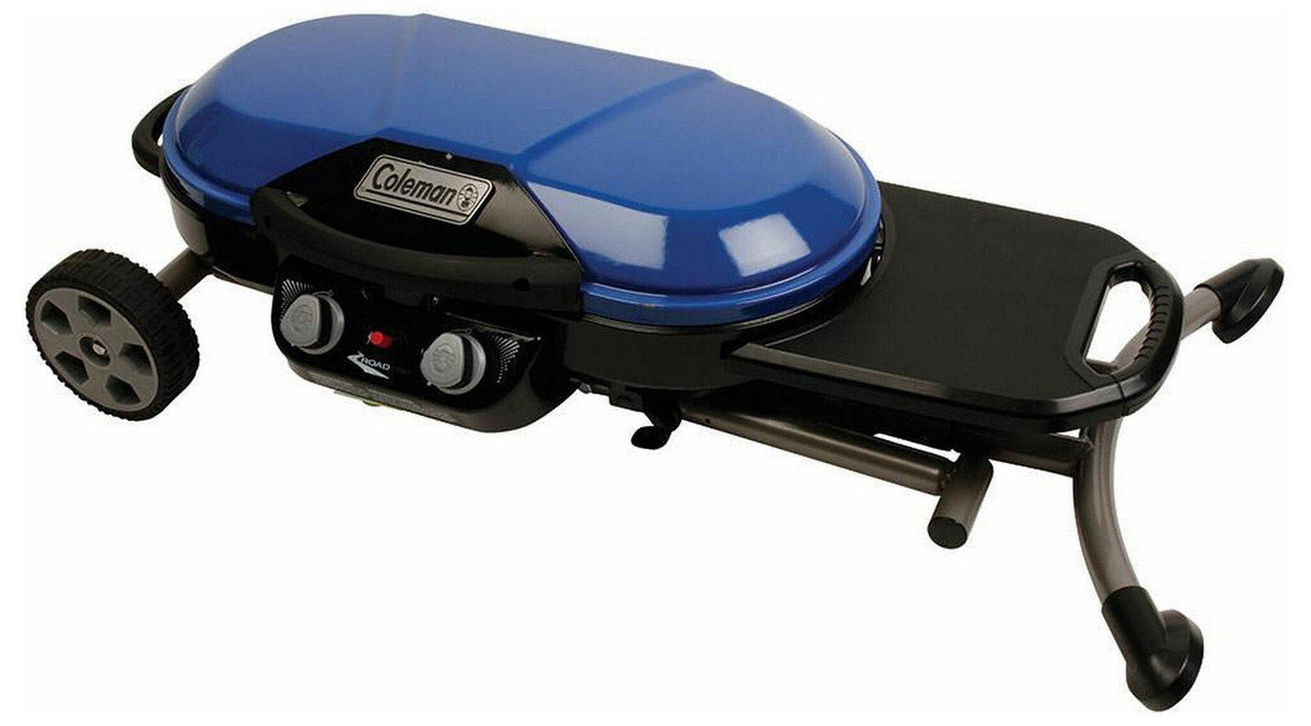 Coleman Roadtrip X-Cursion Portable Propane Grill 2 Burner Gas 20,000 BTU Blue