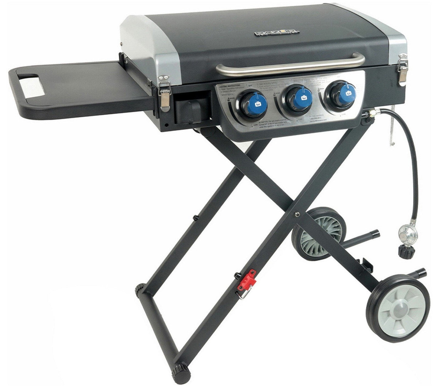 Razor 3 Burner Portable Propane Gas Griddle Large 30,000 BTU Cooks 31 Burgers