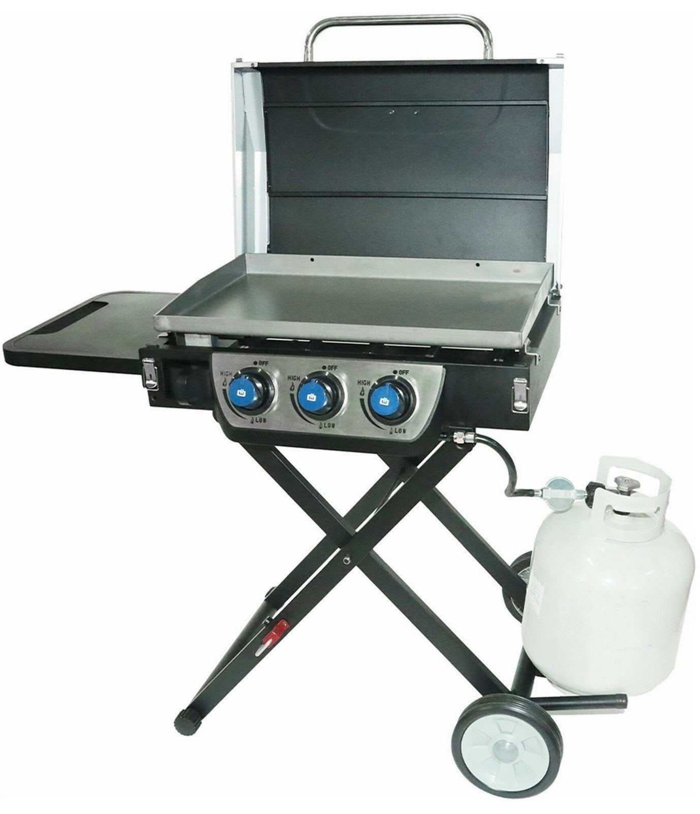 Razor 3 Burner Portable Propane Gas Griddle Large 30,000 BTU Cooks 31 Burgers