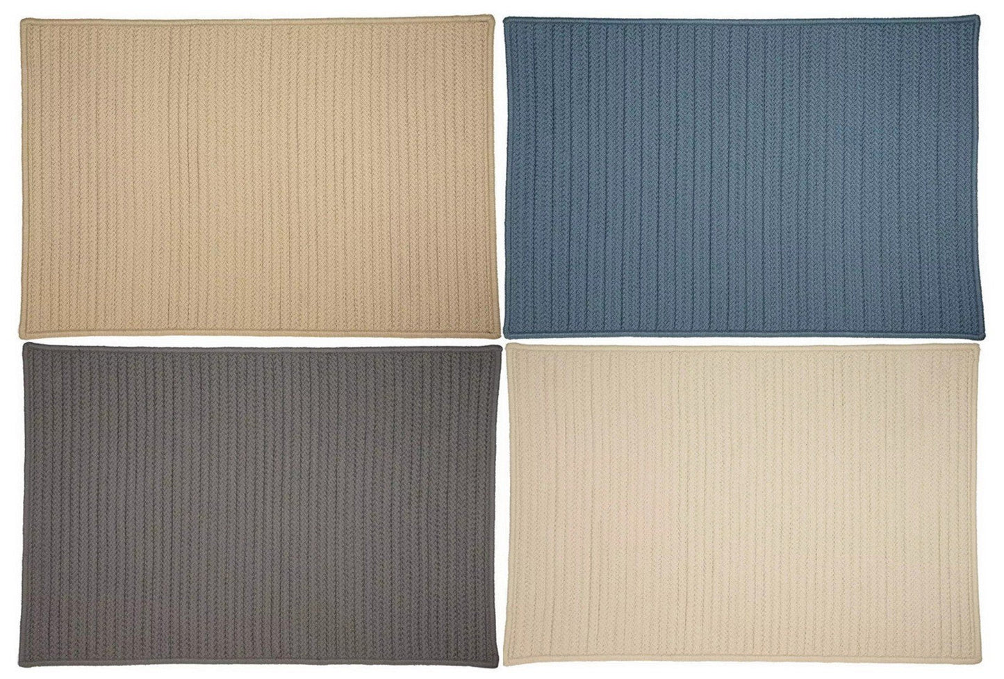 2' x 3' Reversible Indoor Outdoor Rug Rectangle Braided Polypropylene Door Mat