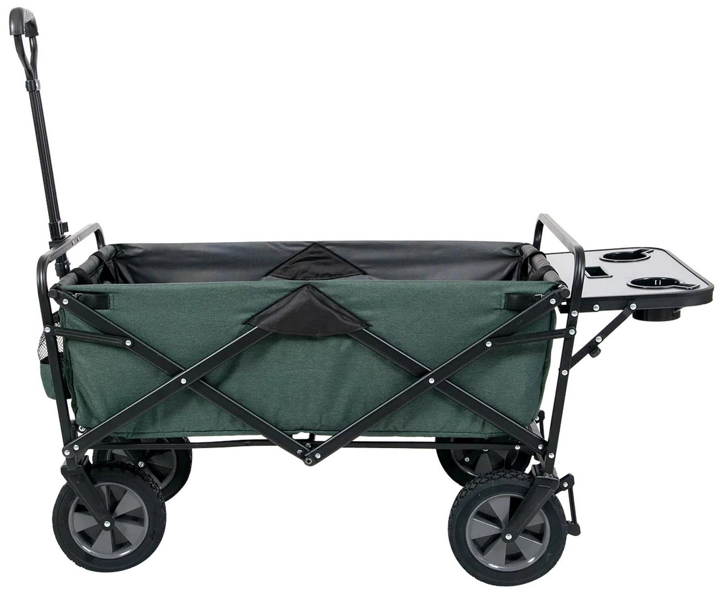 Folding Wagon Sports Utility Beach Cart with Table Mac Supplies Tote