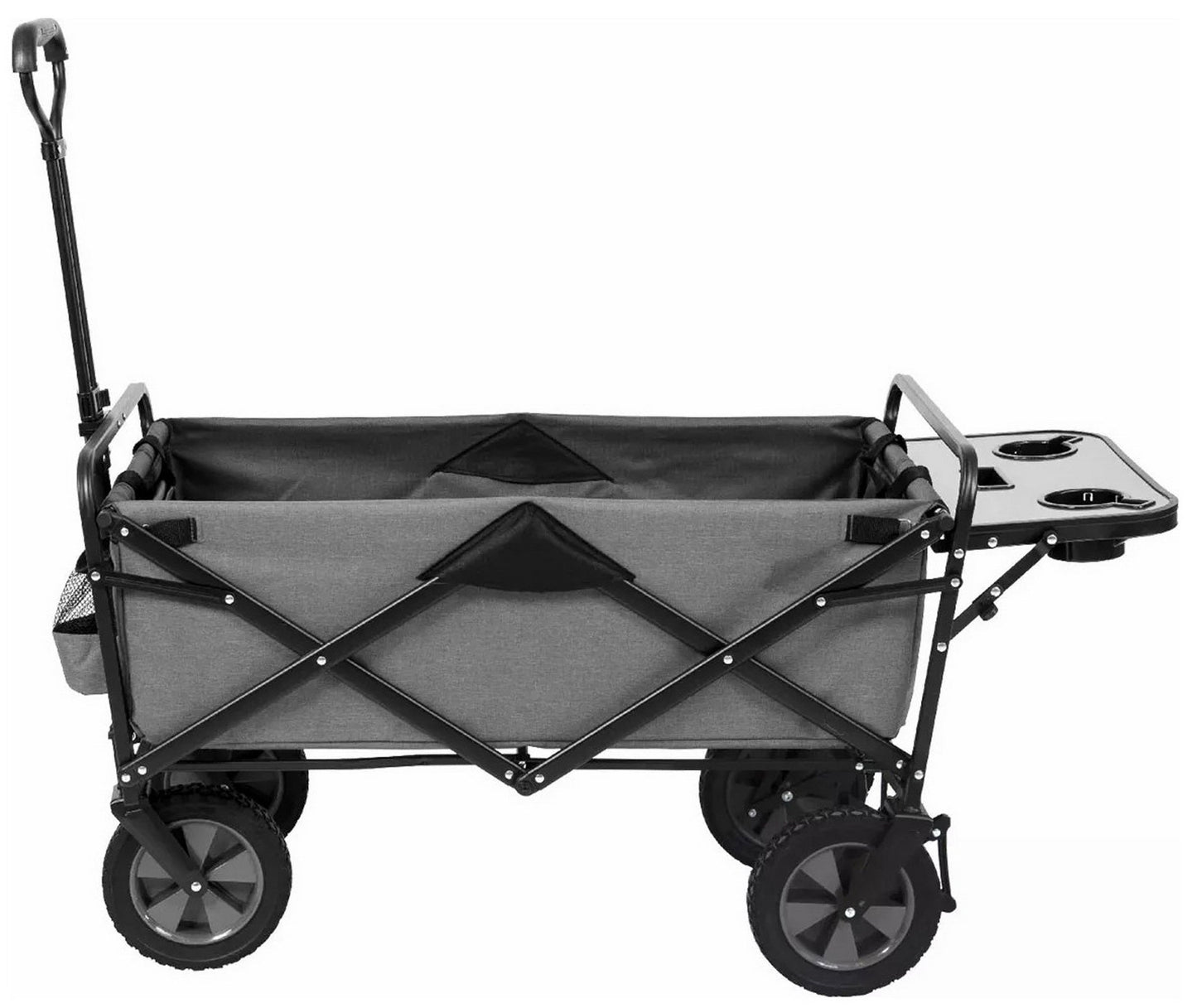 Folding Wagon Sports Utility Beach Cart with Table Mac Supplies Tote