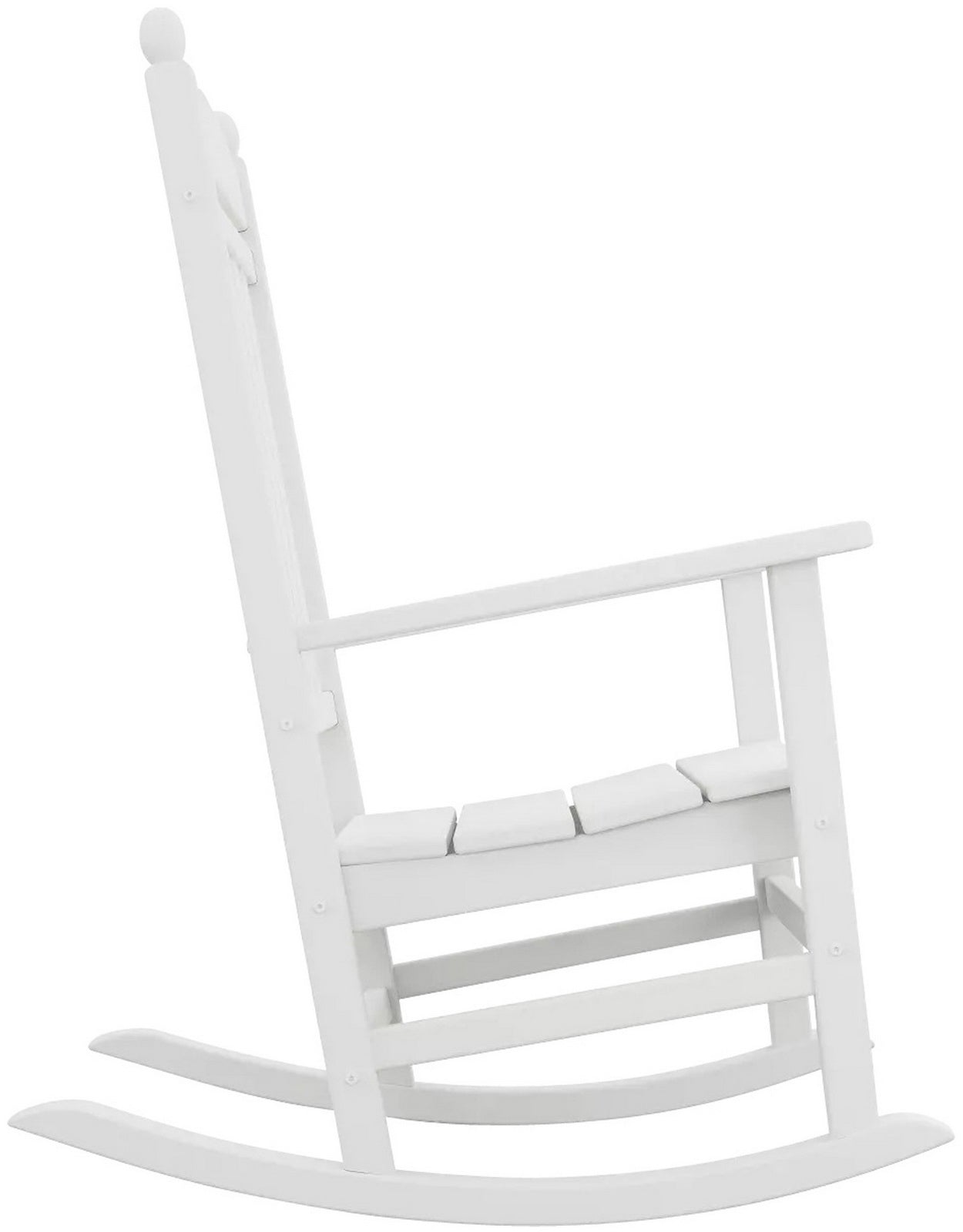 Outdoor Rocking Chair Patio Porch Rocker Durable Plastic Boards 350 lb Capacity