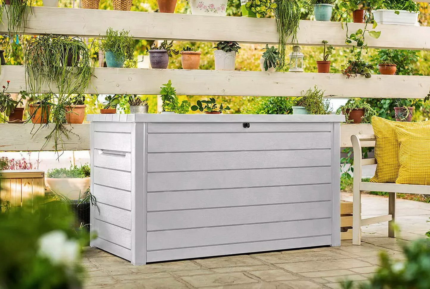 Keter Large 230 Gallon Outdoor Storage Deck Box Patio Weatherproof Resin Plastic