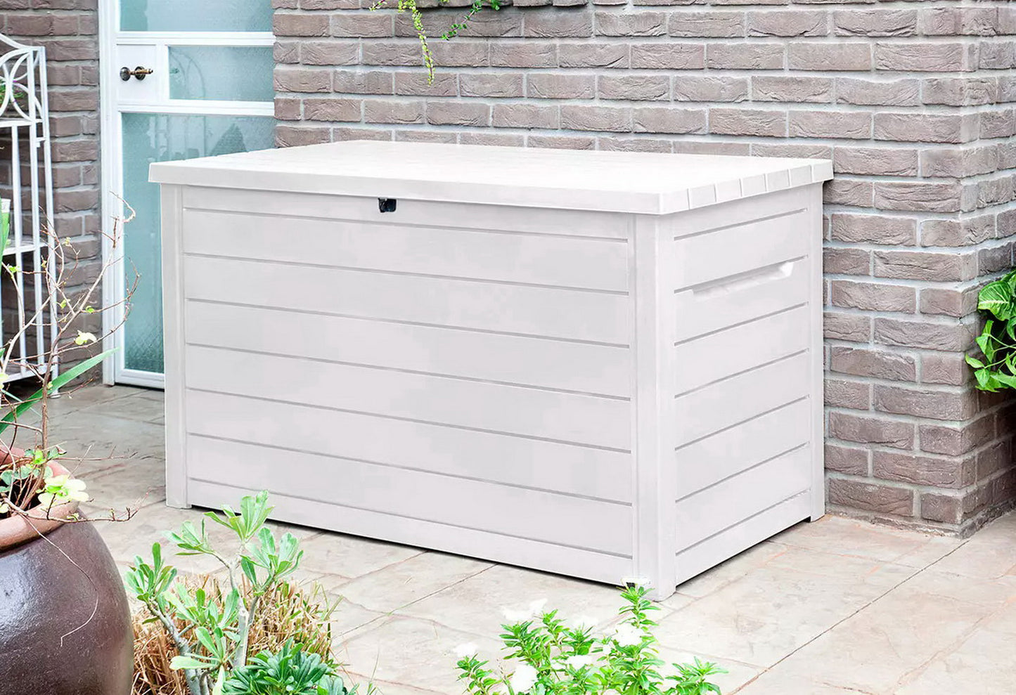 Keter Large 230 Gallon Outdoor Storage Deck Box Patio Weatherproof Resin Plastic