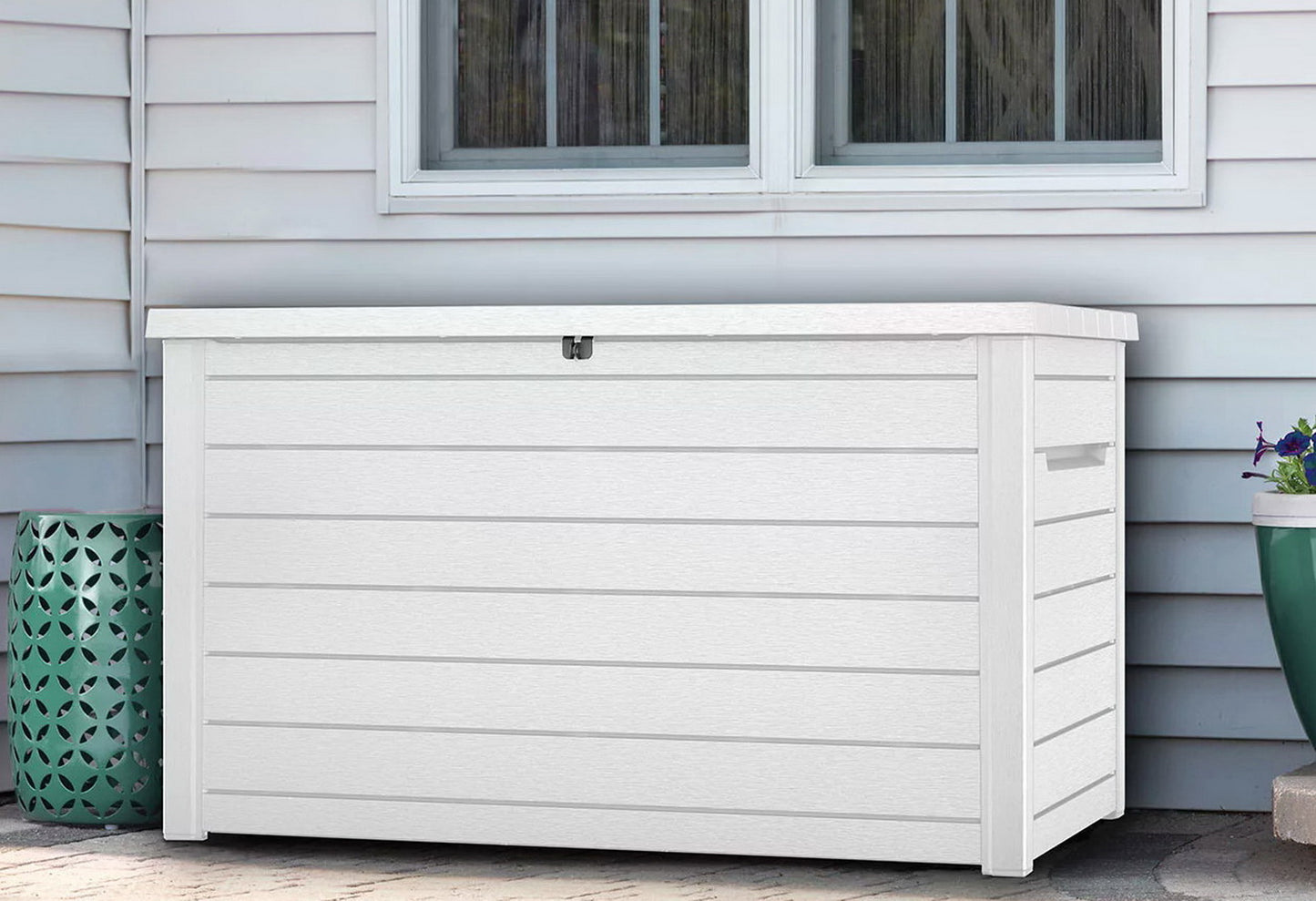 Keter Large 230 Gallon Outdoor Storage Deck Box Patio Weatherproof Resin Plastic