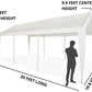 Huge 10' x 20' Canopy Party Tent Shelter Carport Pop-Up Canopy 8 Leg Steel Frame