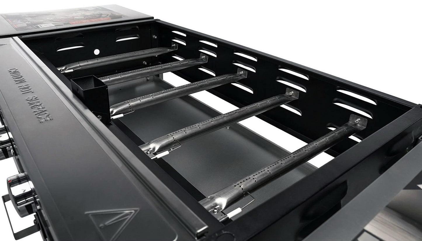 Large 5 Burner LP BBQ Stainless Steel Griddle Propane Gas 720 sq inch 47,500 BTU