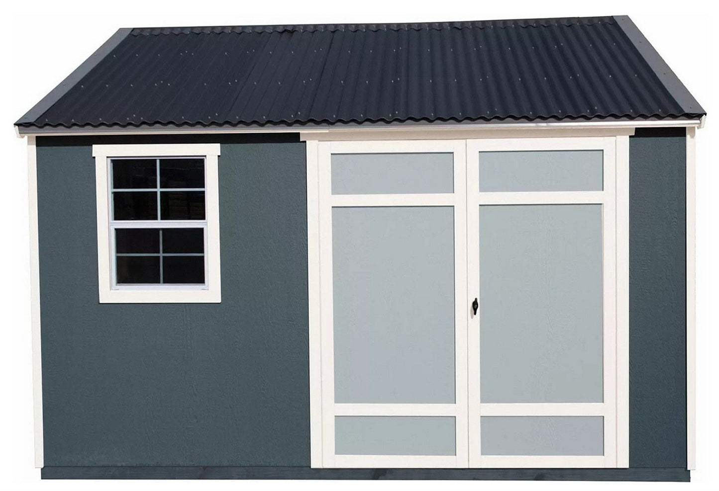 12' x 10' Outdoor Wood Shed Polycarbonate Roof Wooden Easy Build Install Kit