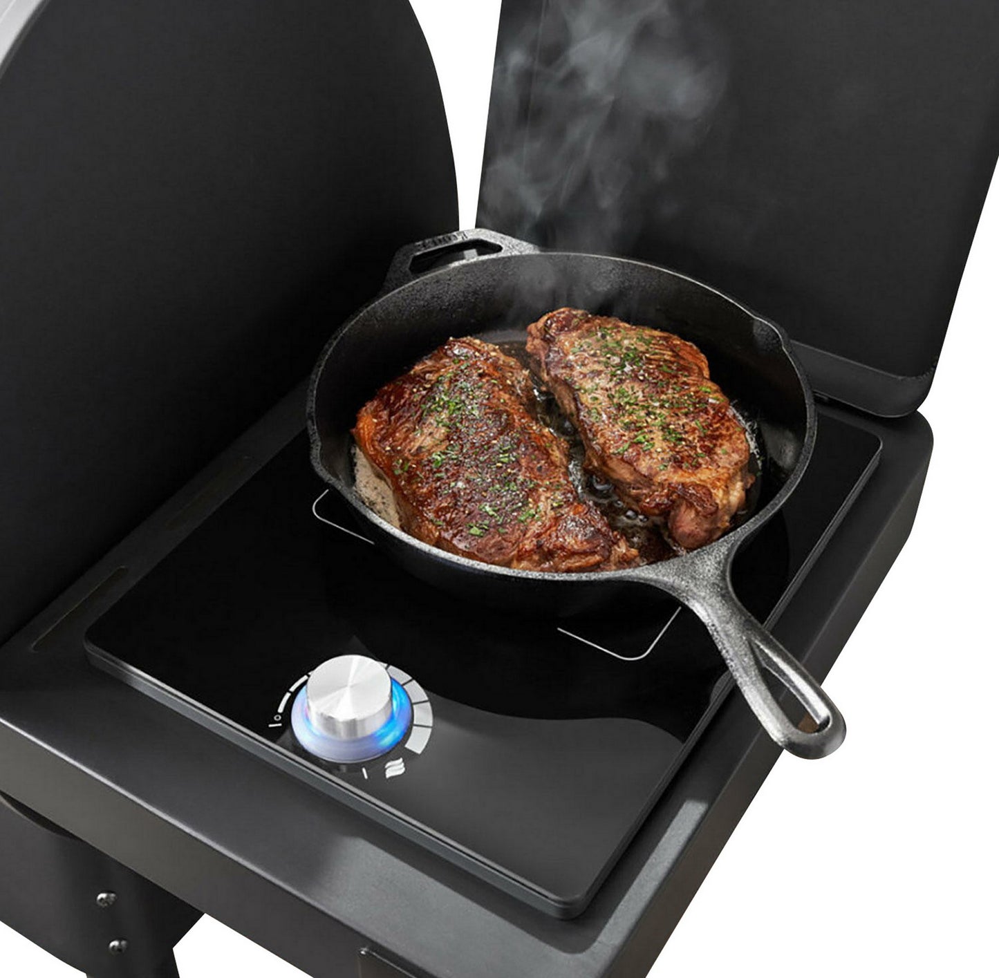 36" Pellet Smoker BBQ with Electric Induction Side Burner Flavor Tray 920 sq in