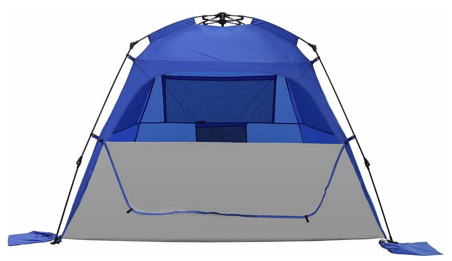 Big Instant Sun Shelter Beach Camping Tent Mesh Windows Closable Door 6' x 9.5'
