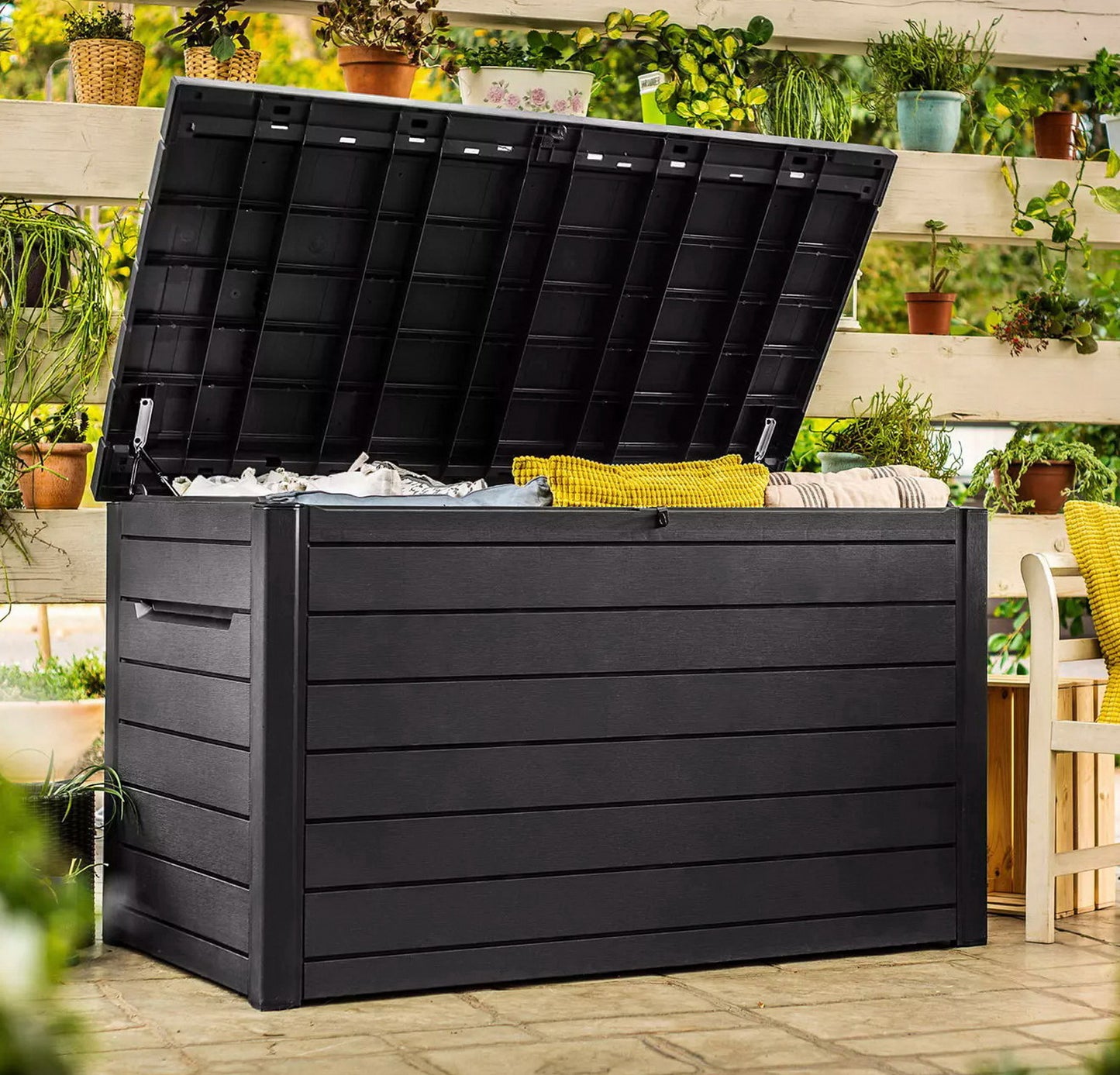 Keter Large 230 Gallon Outdoor Storage Deck Box Patio Weatherproof Resin Plastic