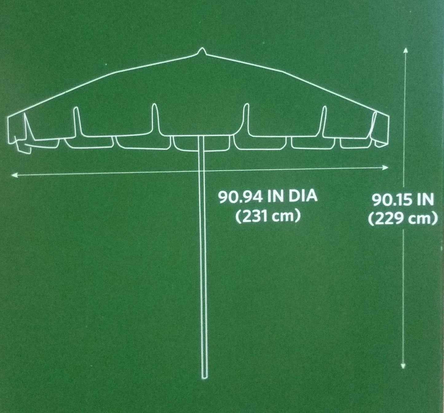 Large 8' Hula Beach Umbrella Tiki Thatch Canopy Patio Pool Market Shade