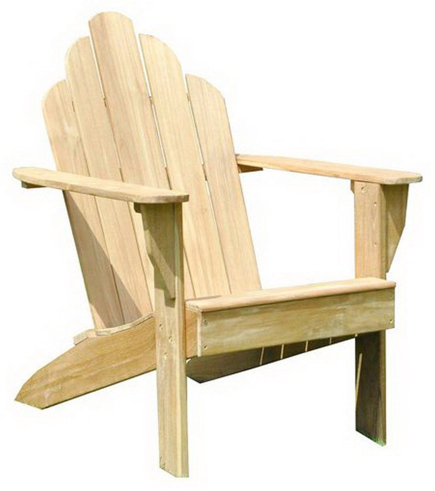 Solid Teak Wood Adirondack Chair Wooden Outdoor Deck Patio Lawn Furniture