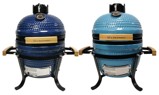 Lifesmart Charcoal Ceramic Kamado Stainless Steel Grill with Carry Bag