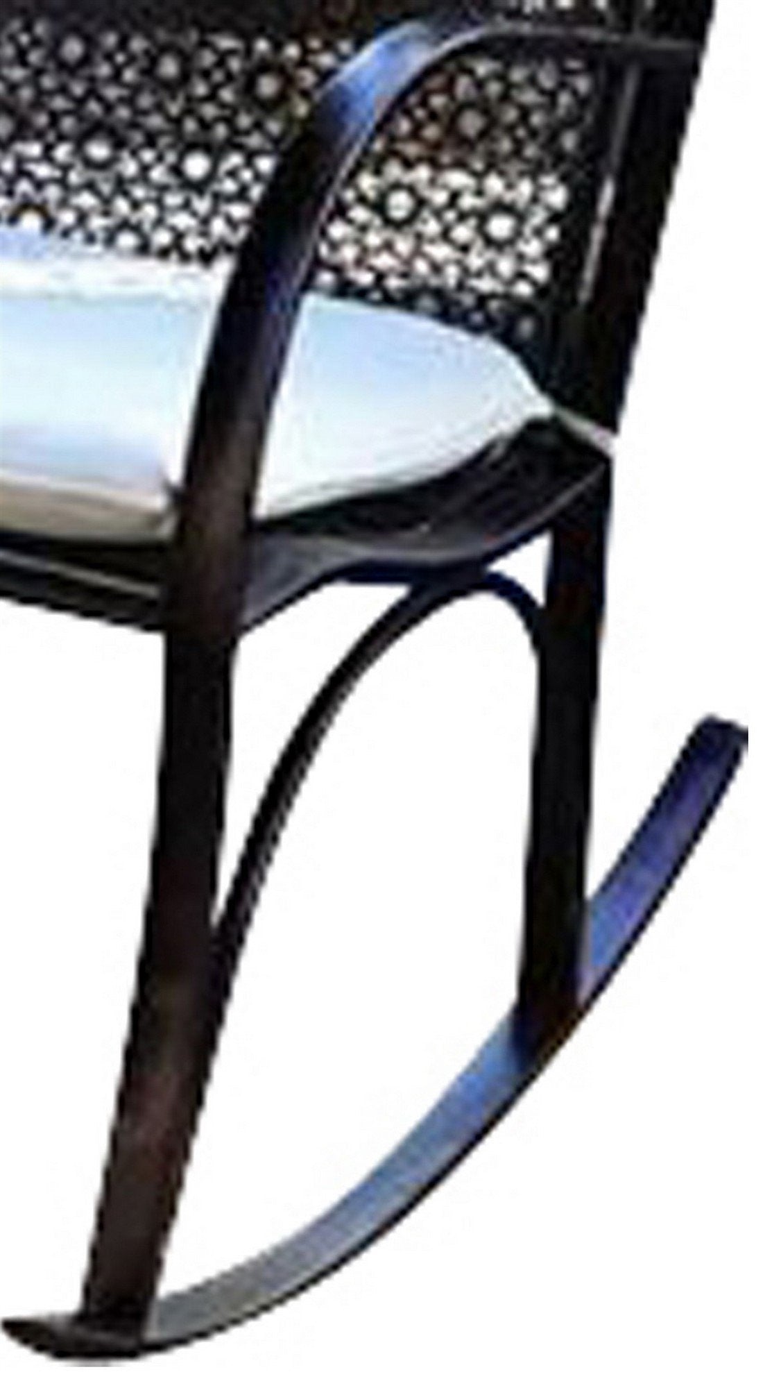 Tortuga Black Steel Outdoor Patio 3-Pc. Garden Rocker Set With Cushions