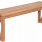 Outdoor Brown Acacia Wood X-Frame Dining Seat Bench