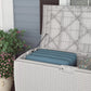 Suncast White 99 Gal. Outdoor All Weather Resin Wicker Deck Box