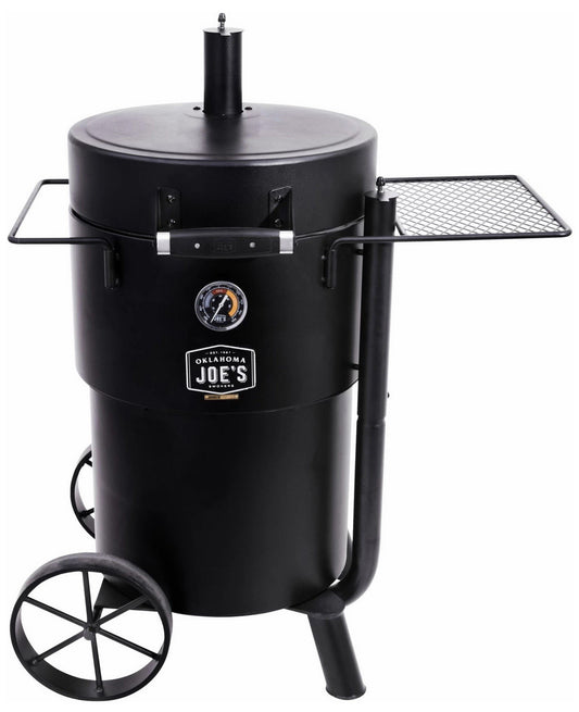 Oklahoma Joe's Large Charcoal Steel Drum Smoker With Wheels