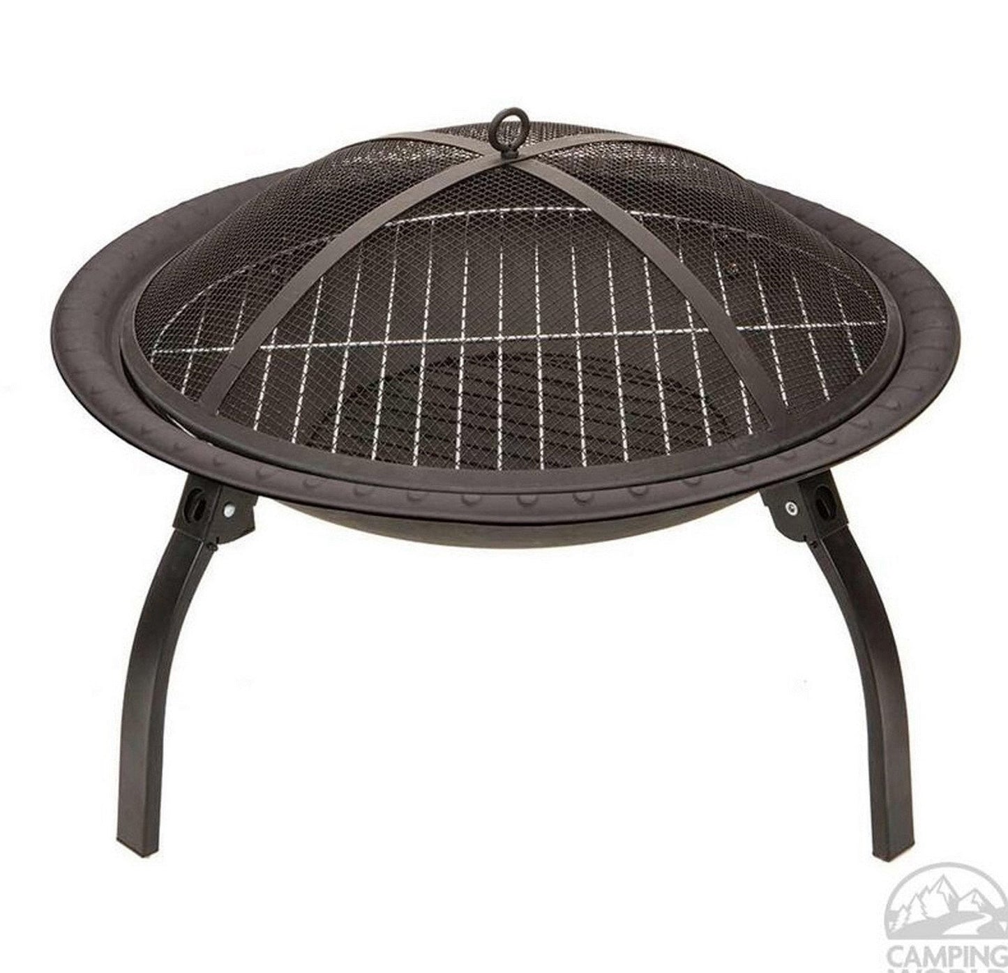 26" Portable Outdoor Iron Fire Pit