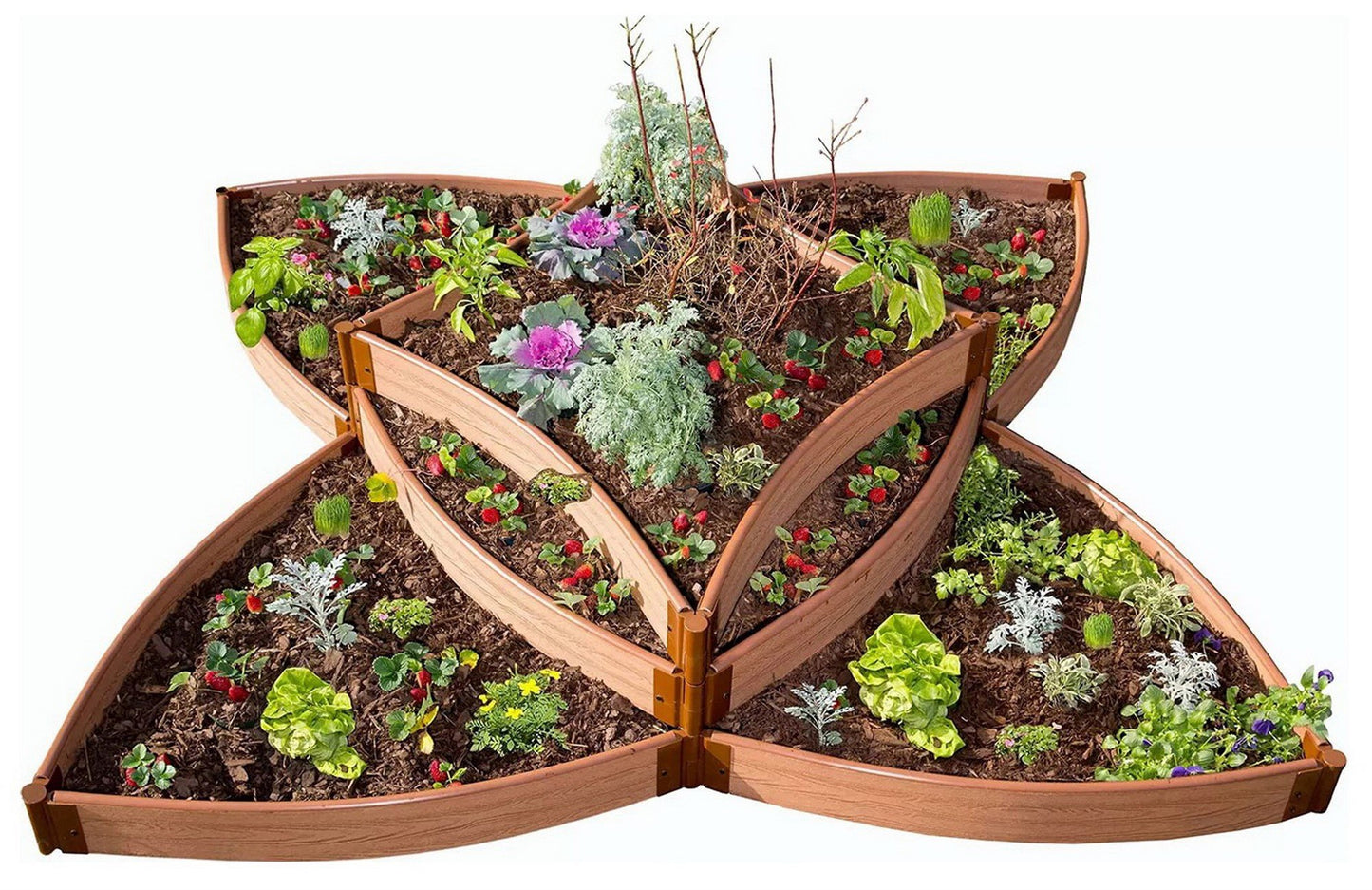 Raised Garden Bed Versailles Sunburst 8' x 8' x 16.5”
