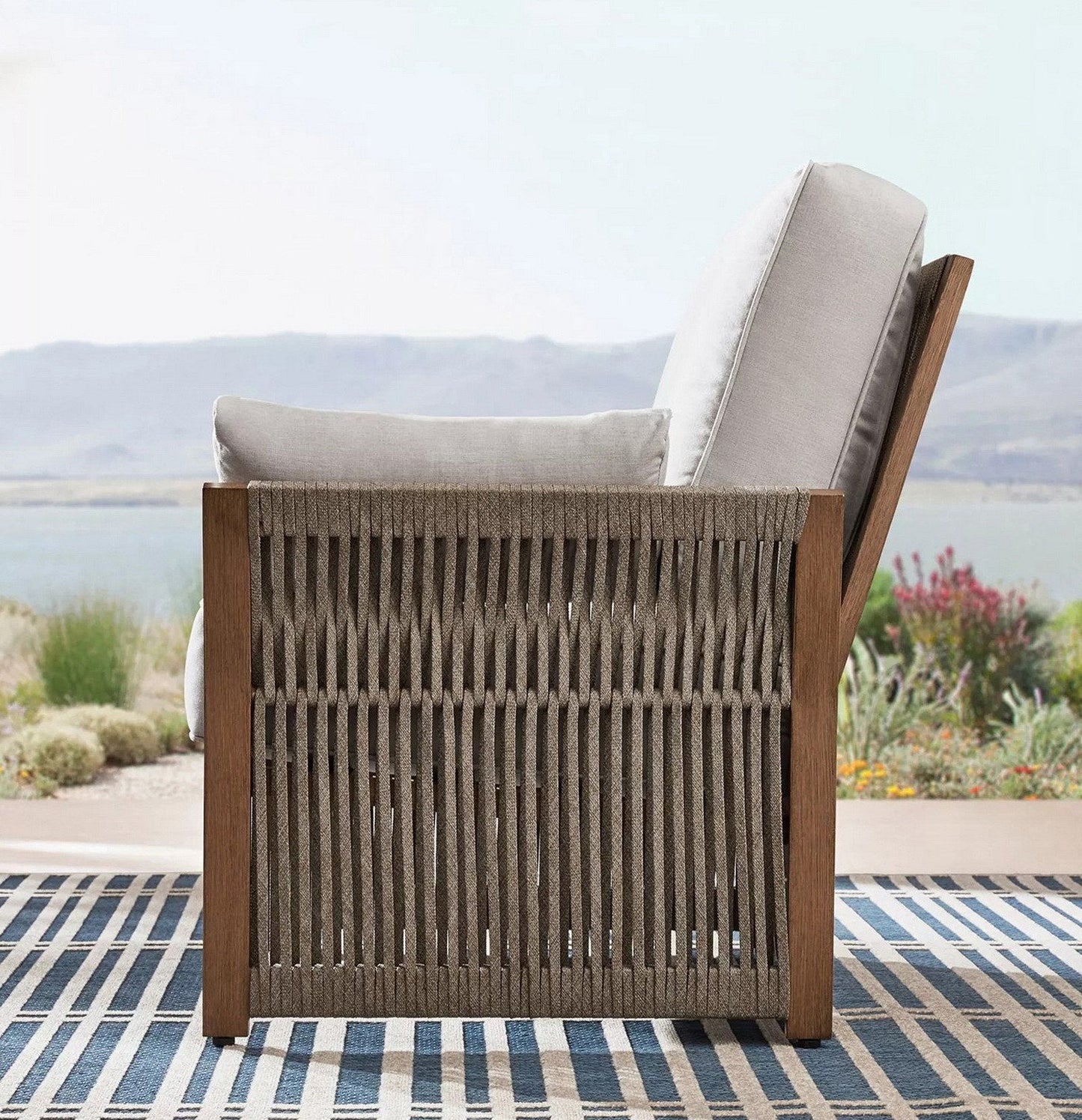 Monterrey Collection 4-Piece Cushioned Woven Rope Deep Seating Set