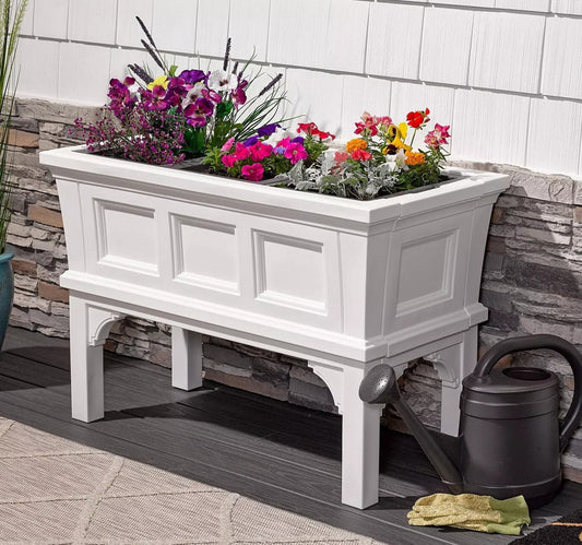 Atherton Raised Planter Box - Classic White