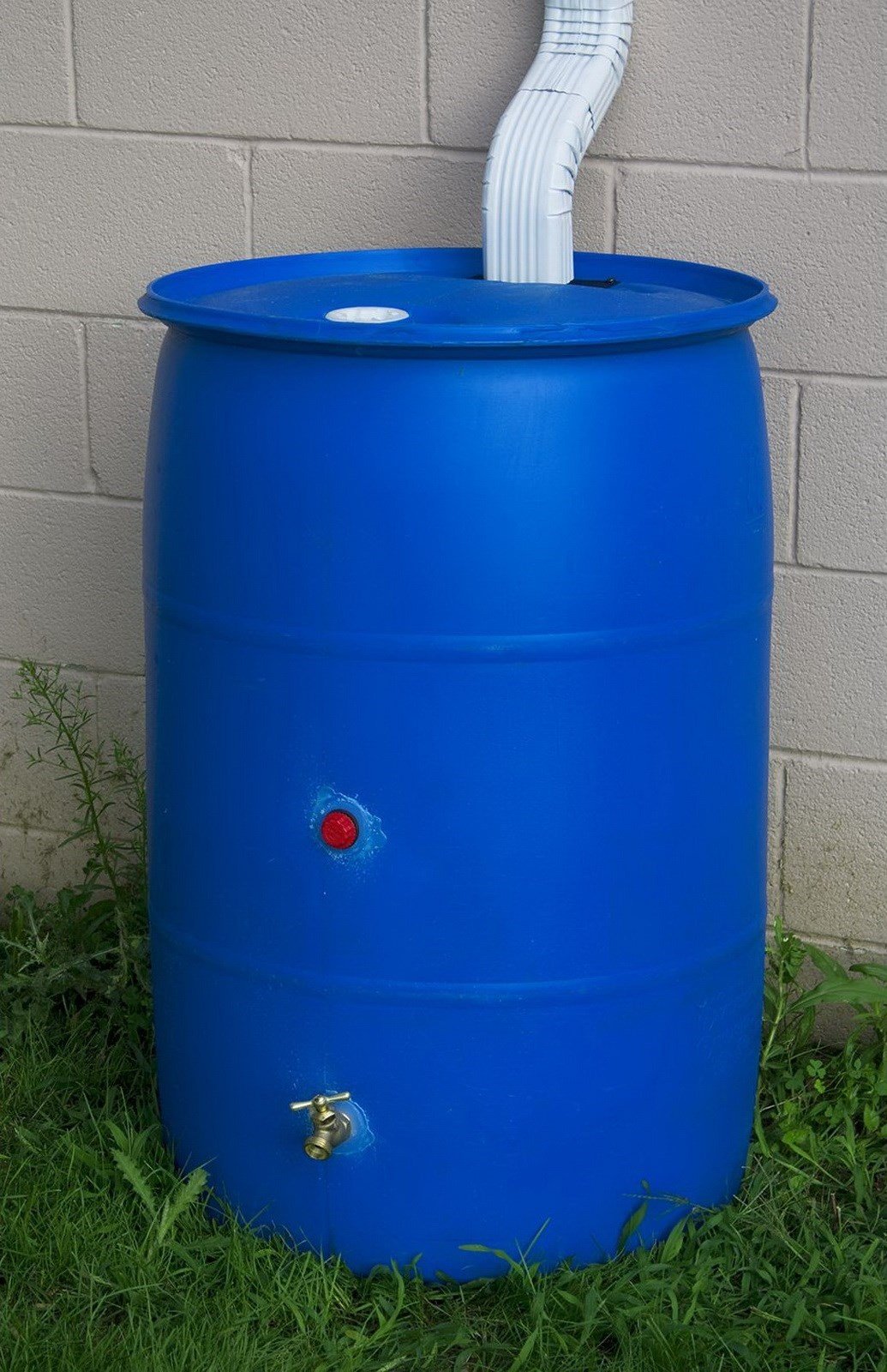 55 Gallon Rain Barrel Recycled Plastic Water Collection Storage System w/ Spigot