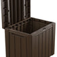 Keter 30 Gallon Resin Outdoor Deck Box Storage Table Weatherproof
