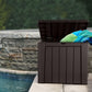 Keter 30 Gallon Resin Outdoor Deck Box Storage Table Weatherproof