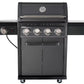 Large 4 Burner Gas Grill 51200 BTU 500 sq in LP Propane w/ Side Burner & Cover