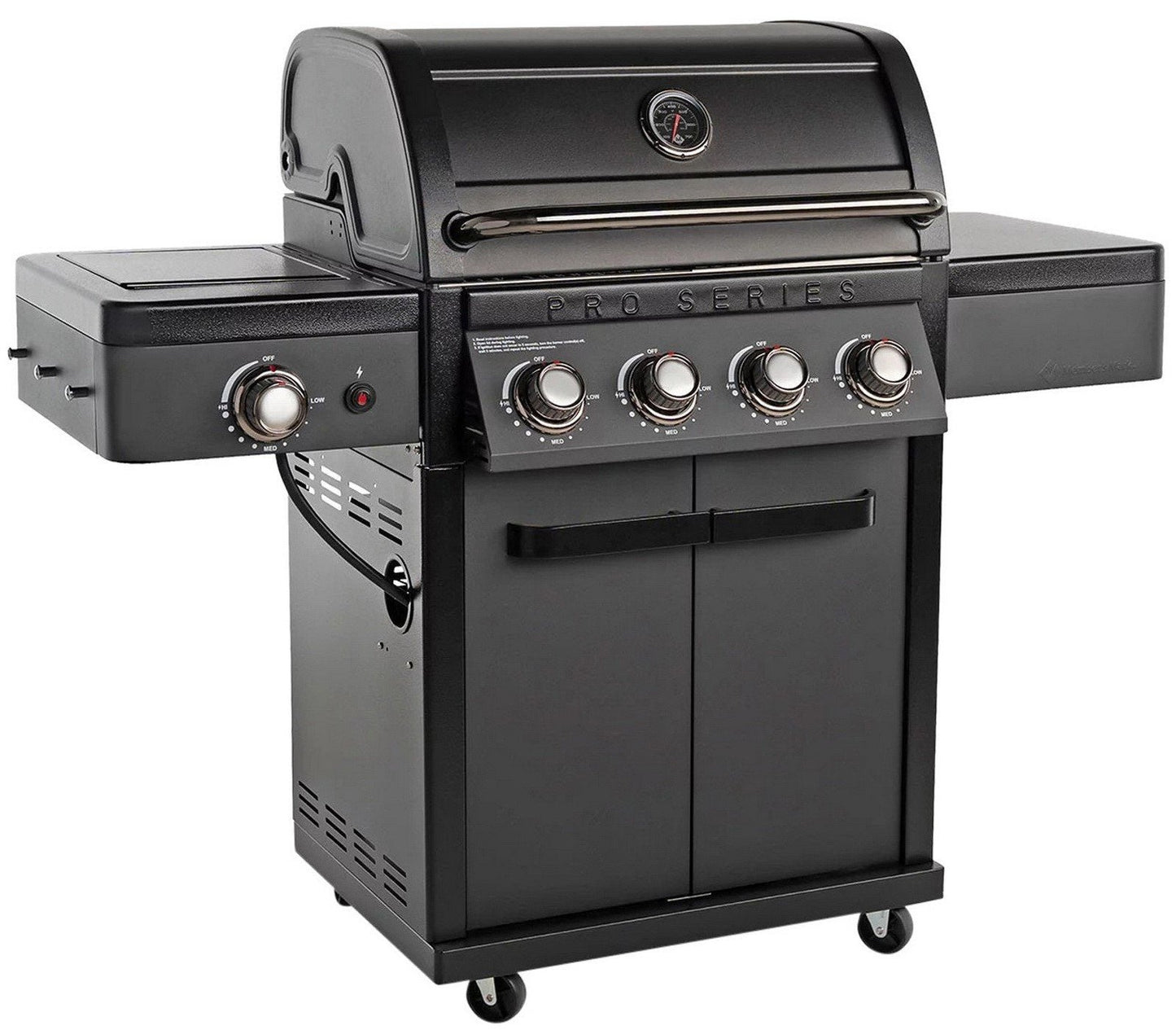 Large 4 Burner Gas Grill 51200 BTU 500 sq in LP Propane w/ Side Burner & Cover