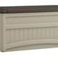 Suncast 78 Gallon Deck Patio Storage Box Portable with Wheels Lid Seat
