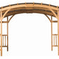 Huge 14' x 10' Solid Cedar Wood Pergola Gazebo Fabric Roof Top Heavy Duty