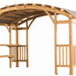Huge 14' x 10' Solid Cedar Wood Pergola Gazebo Fabric Roof Top Heavy Duty