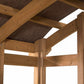 Huge 14' x 10' Solid Cedar Wood Pergola Gazebo Fabric Roof Top Heavy Duty