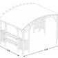 Huge 14' x 10' Solid Cedar Wood Pergola Gazebo Fabric Roof Top Heavy Duty
