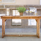 Outdoor Extendable Acacia Wood Dining Table Hardwood 35" x 55" to 79" With Leaf