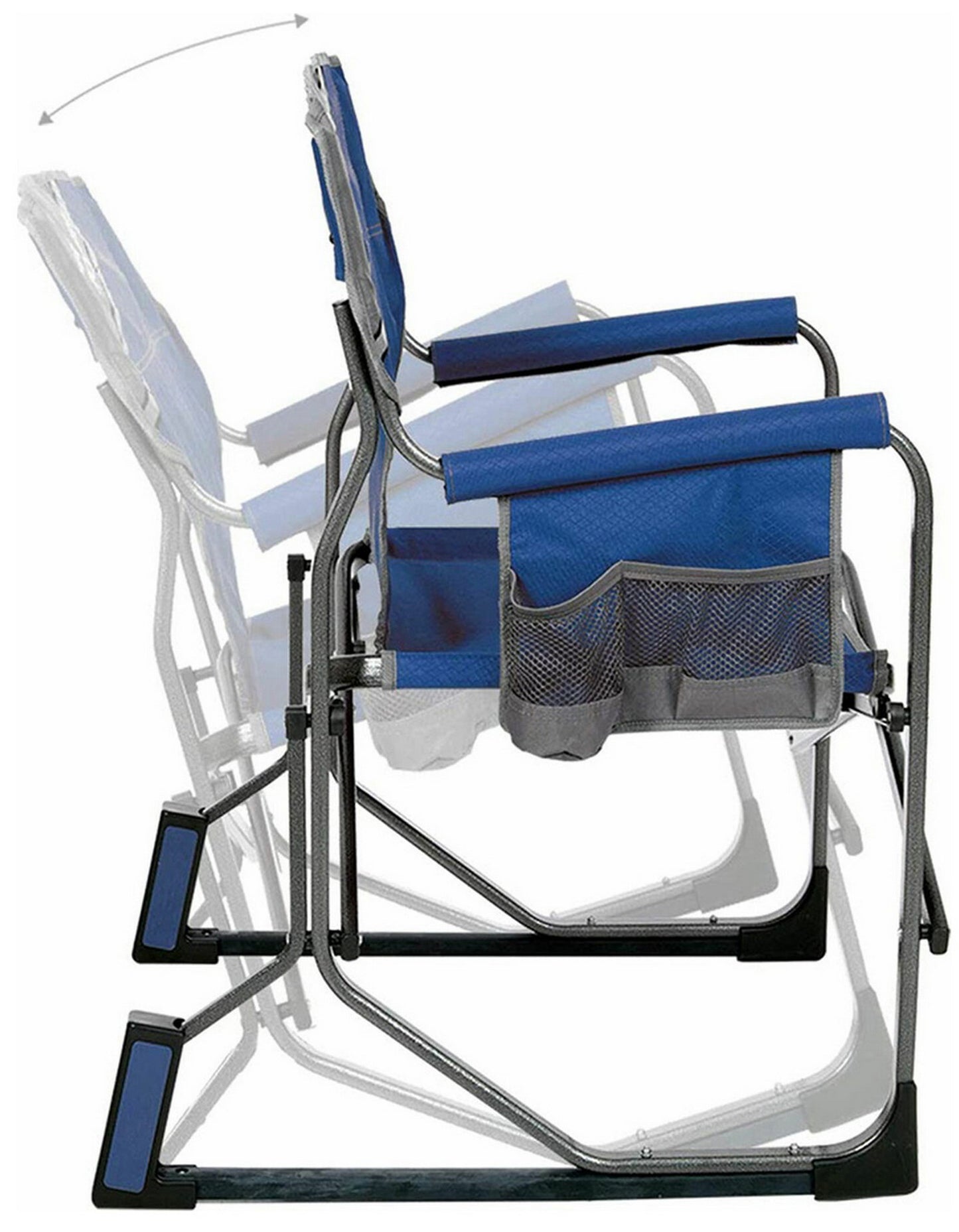 Outdoor Camping Rocking Chair Carry Bag Heavy Duty Canvas Steel Frame Red Blue