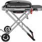 Weber Traveler Gas Outdoor BBQ Grill with Bonus 7' RV Propane Hookup Hose